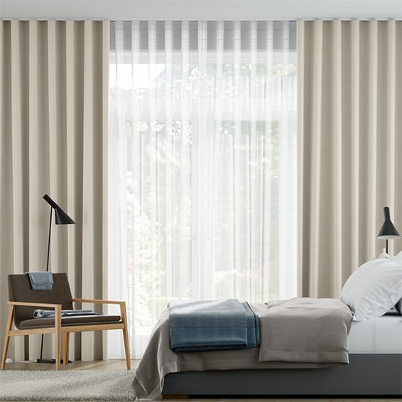 Double S-Fold Arcadia Abalone & Cloud Curtains