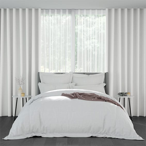 Double S-Fold Arcadia Frost & Cloud Curtains