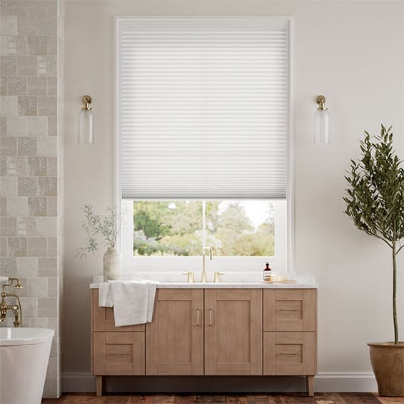 Double ThermalLight Cordless Diamond White Pleated Blind