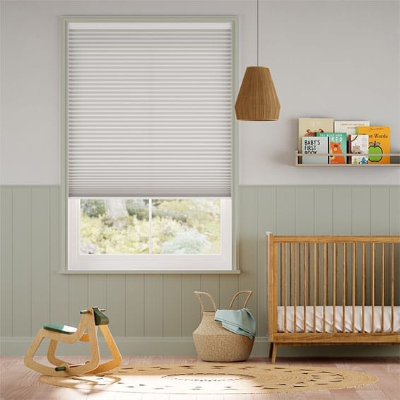 Double ThermalLight Cordless Misty Grey Pleated Blind