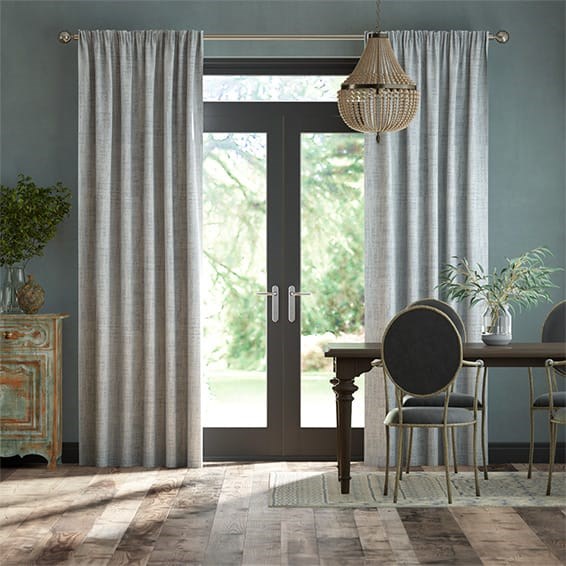 DuJour Velvet Silver Curtains