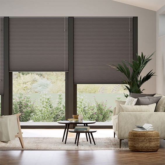 Thermal DuoShade Dark Grey Pleated Blind