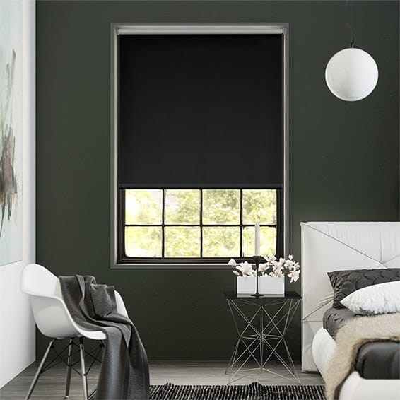 Twist2Fit Eclipse Blockout Black Roller Blind