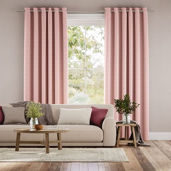 Ella Stripe Strawberry Curtains