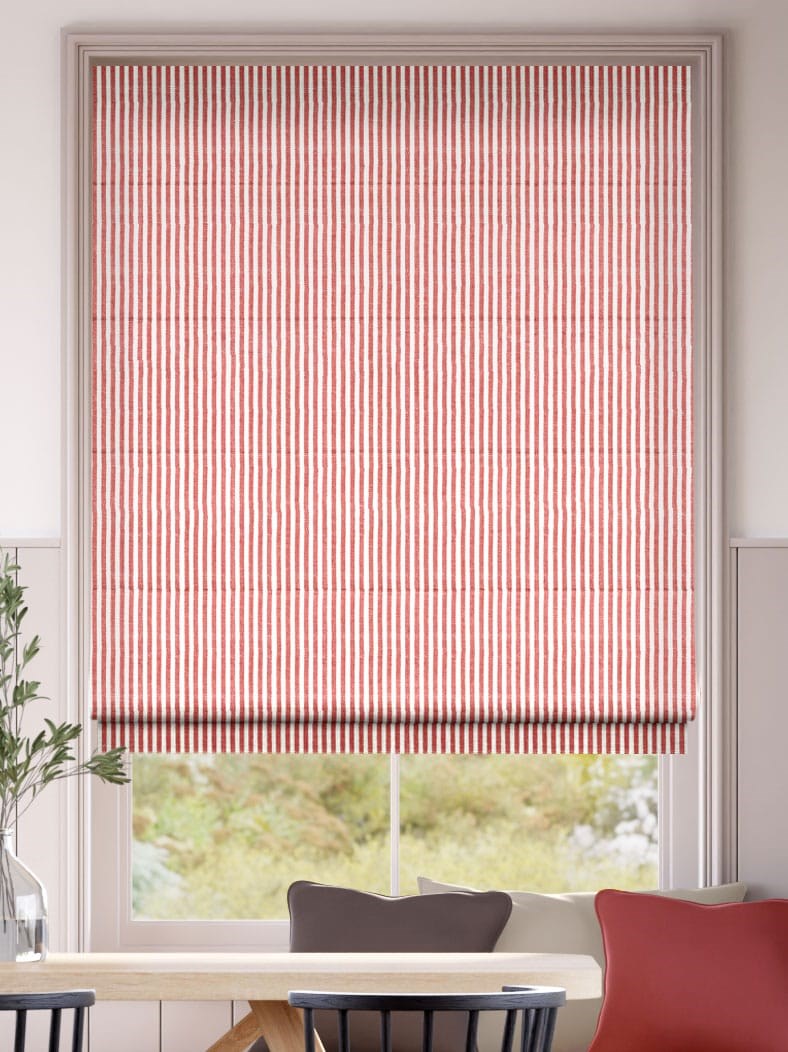 Ella Stripe Strawberry Roman Blind thumbnail image