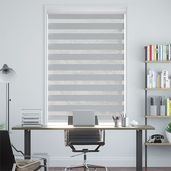 Enjoy Dimout Silver Zebra Roller Blind