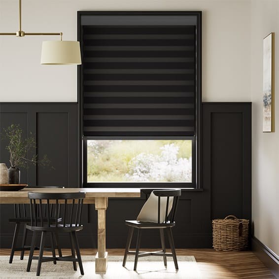 Enjoy Dimout Slate  Zebra Roller Blind