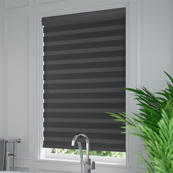 Enjoy Iron Grey Zebra Roller Blind | Blinds Online™