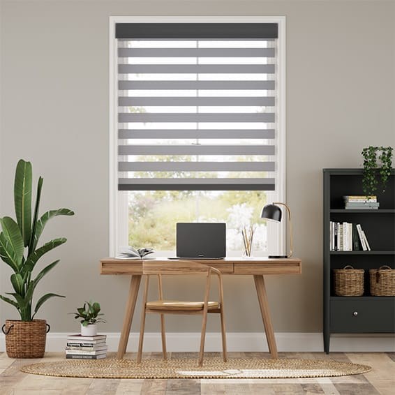 Enjoy Thunder Grey  Zebra Roller Blind