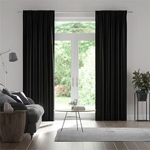 Eternity Linen Charcoal Curtains thumbnail image