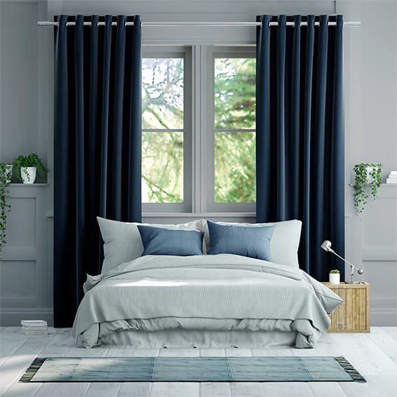 Eternity Linen Twilight Blue  Curtains