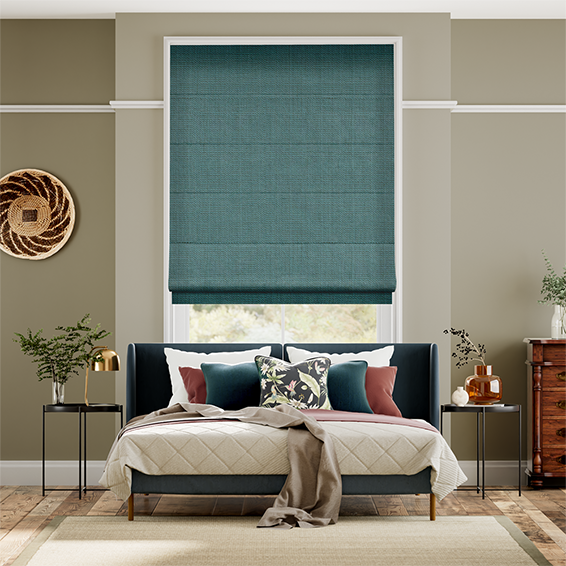 Etta Teal Roman Blind