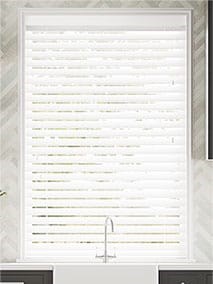 Express Pristine White PVC Wooden Blind thumbnail image