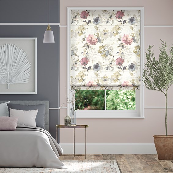 Fleur Antique Blush Roman Blind