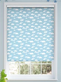 Fluffy Clouds Blockout Blue Roller Blind thumbnail image