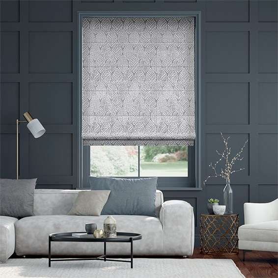 Folium Silver Roman Blind