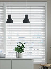 Frost White PVC Wooden Blind thumbnail image