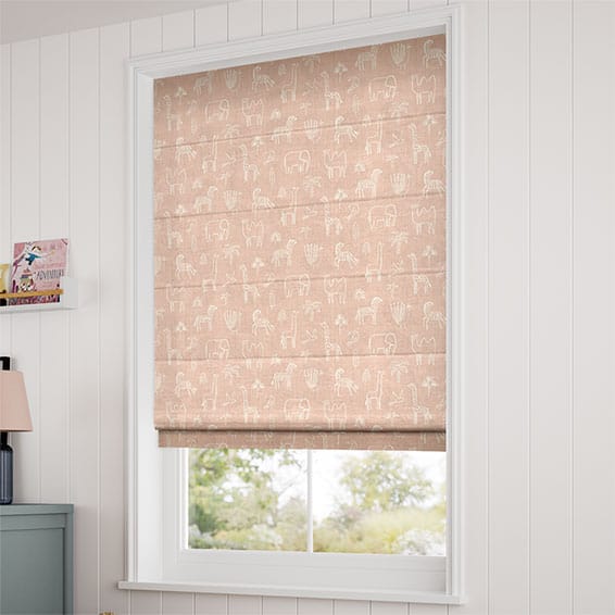 Funky Jungle Mini Blush Roman Blind | Blinds Online™