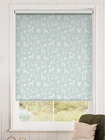 Funky Jungle Mini Duck Egg Roller Blind thumbnail image