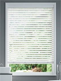 Glacier White PVC Wooden Blind thumbnail image