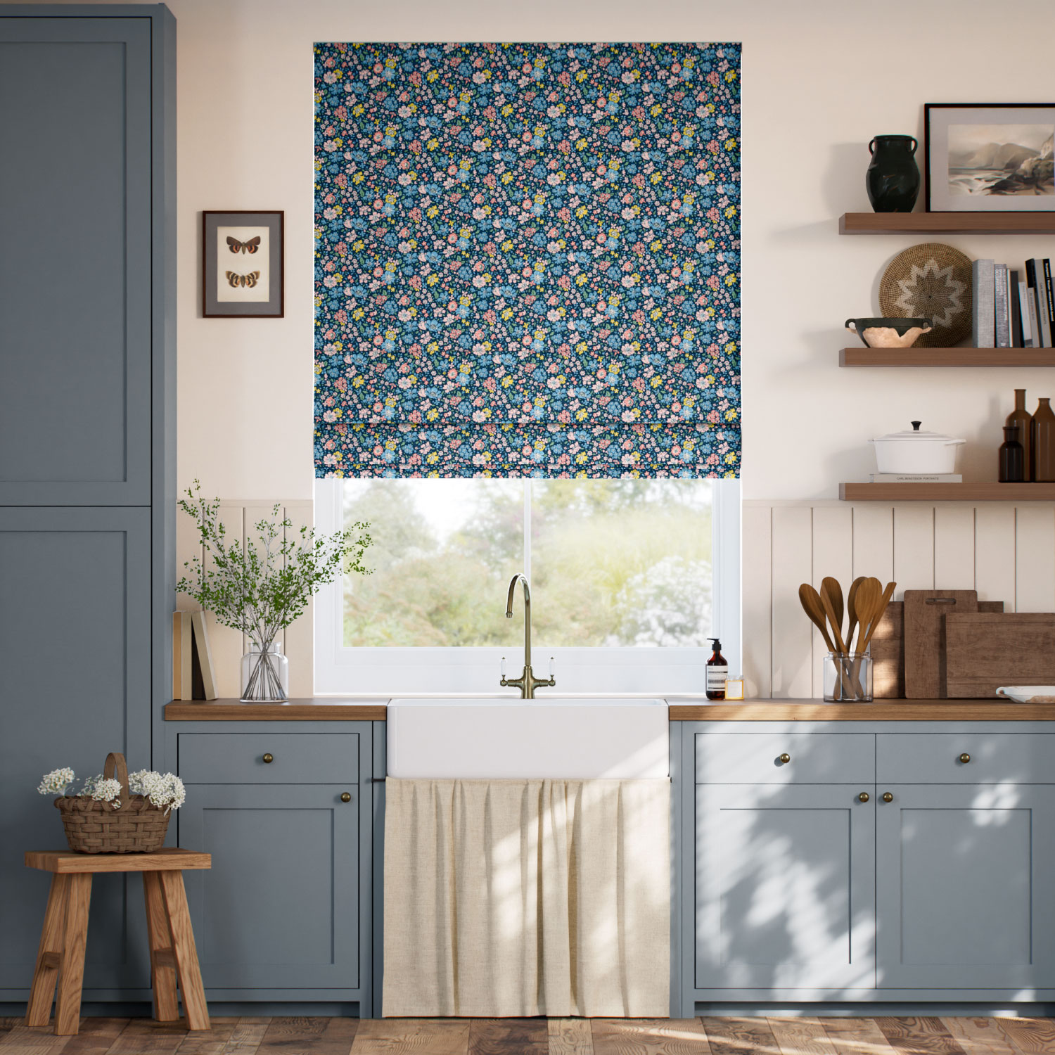 Glen Lyon Navy Roman Blind