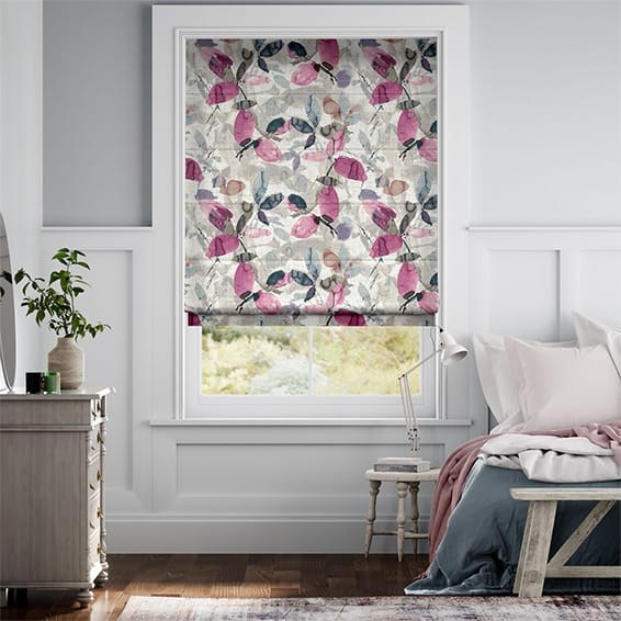 Hadley Linen Vintage Plum Roman Blind