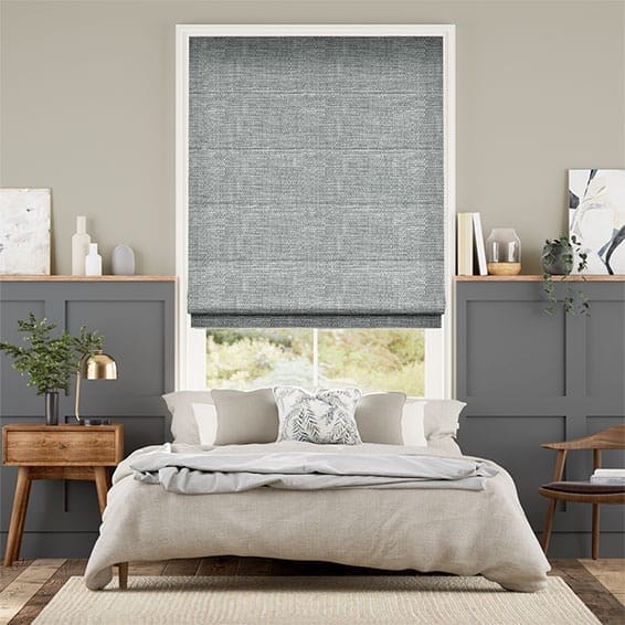 Electric Harlow Midnight Blue Roman Blind