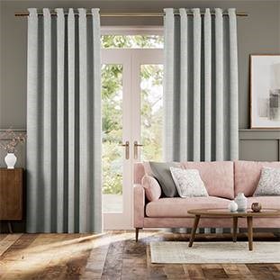 Harlow Woven Grey Curtains thumbnail image