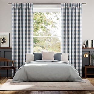 Hudson Gingham Cloud Curtains thumbnail image