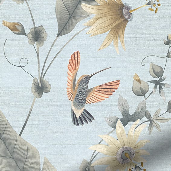 Hummingbird Faux Silk Mist Roller Blind | Blinds Online™