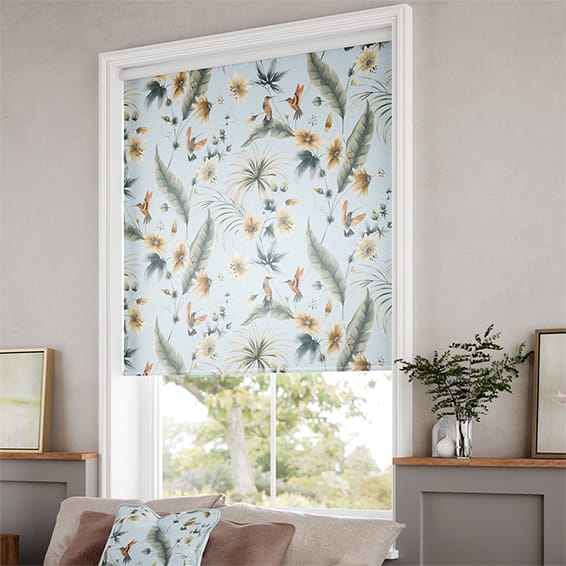 Hummingbird Faux Silk Mist Roller Blind | Blinds Online™