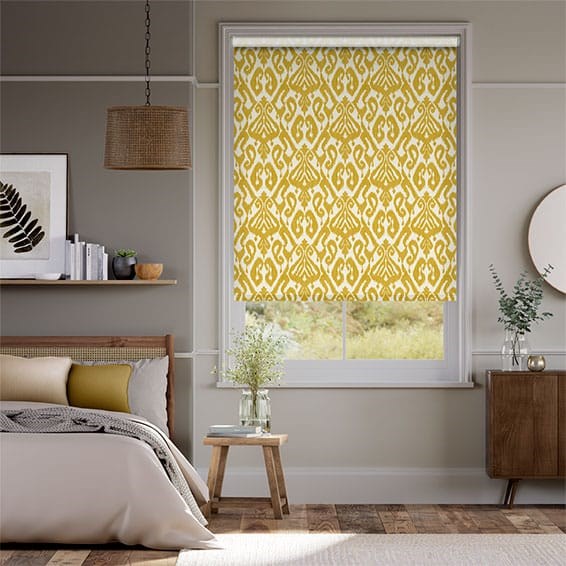 Ikat Damask Deep Ochre Roller Blind