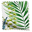 Inky Botanical Leaf Green Roller Blind swatch image