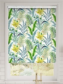 Inky Botanical Leaf Green Roller Blind thumbnail image