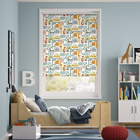 Jungle Jiggle Blockout Denim Multi Roller Blind