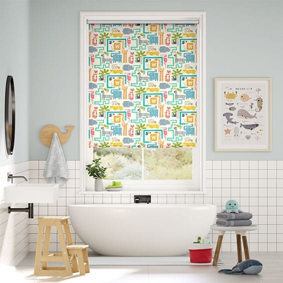 Jungle Jiggle Blockout Funky Brights Roller Blind