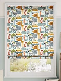 Jungle Jiggle Denim Multi Roman Blind thumbnail image