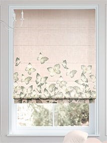 Kazuyo Border Faux Silk Blush Roman Blind thumbnail image