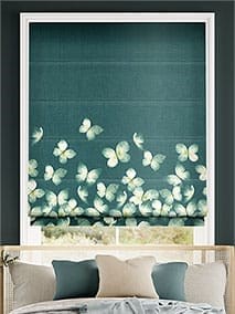 Kazuyo Border Faux Silk Ink Roman Blind thumbnail image