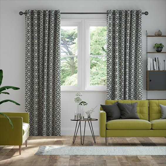 Lattice Black  Curtains