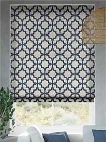 Lattice Navy Blue Roman Blind thumbnail image