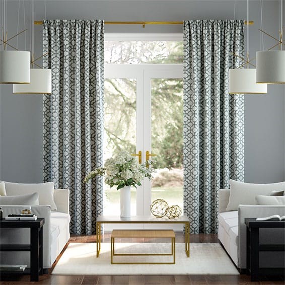 Lattice Silver  Curtains