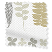 Leaf Stripe Natural And Grey Roman Blind swatch image