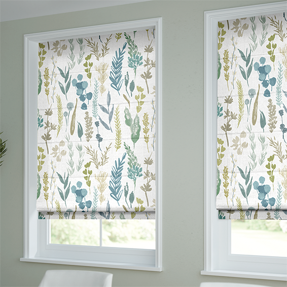 Leilani Powder Blue Roman Blind | Blinds Online™