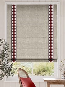 Linen Hopsack & Ascott Rouge Roman Blind thumbnail image