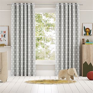 Little Arches Misty Blue Curtains thumbnail image