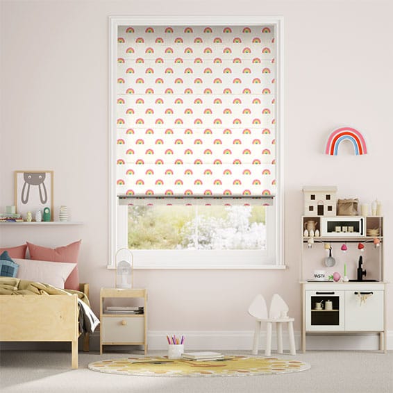 Little Arches Rainbow Roman Blind