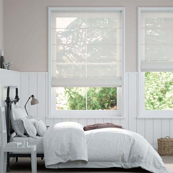 Lucid Sheer White Roman Blind