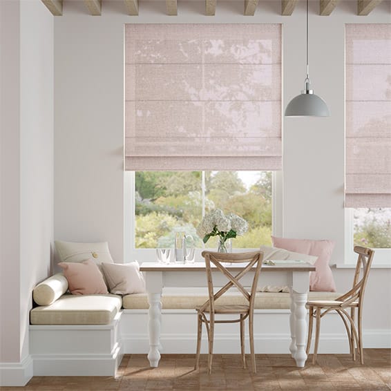 Lumiere Unlined Laurel Blush Roman Blind