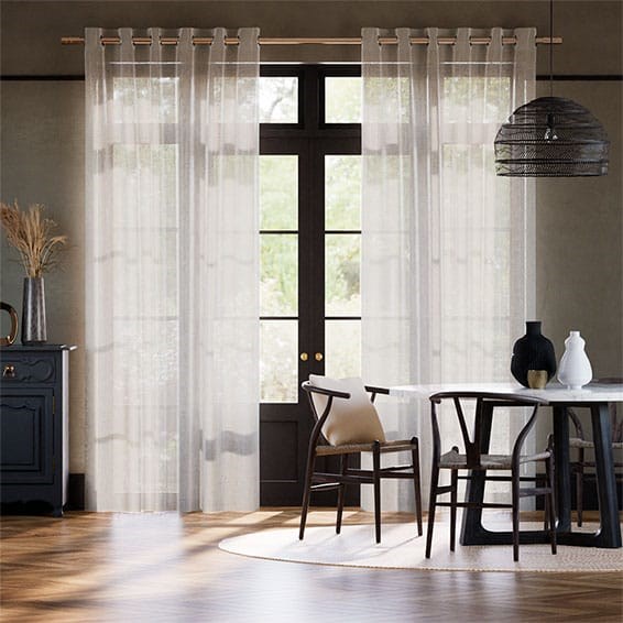 Lumiere Unlined Laurel Stone Curtains